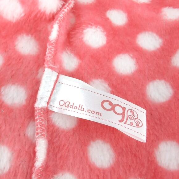 Our Generation OG by Battat Salmon Pink Polka Dot Bathrobe for 18" Dolls -GUC - Picture 8 of 12